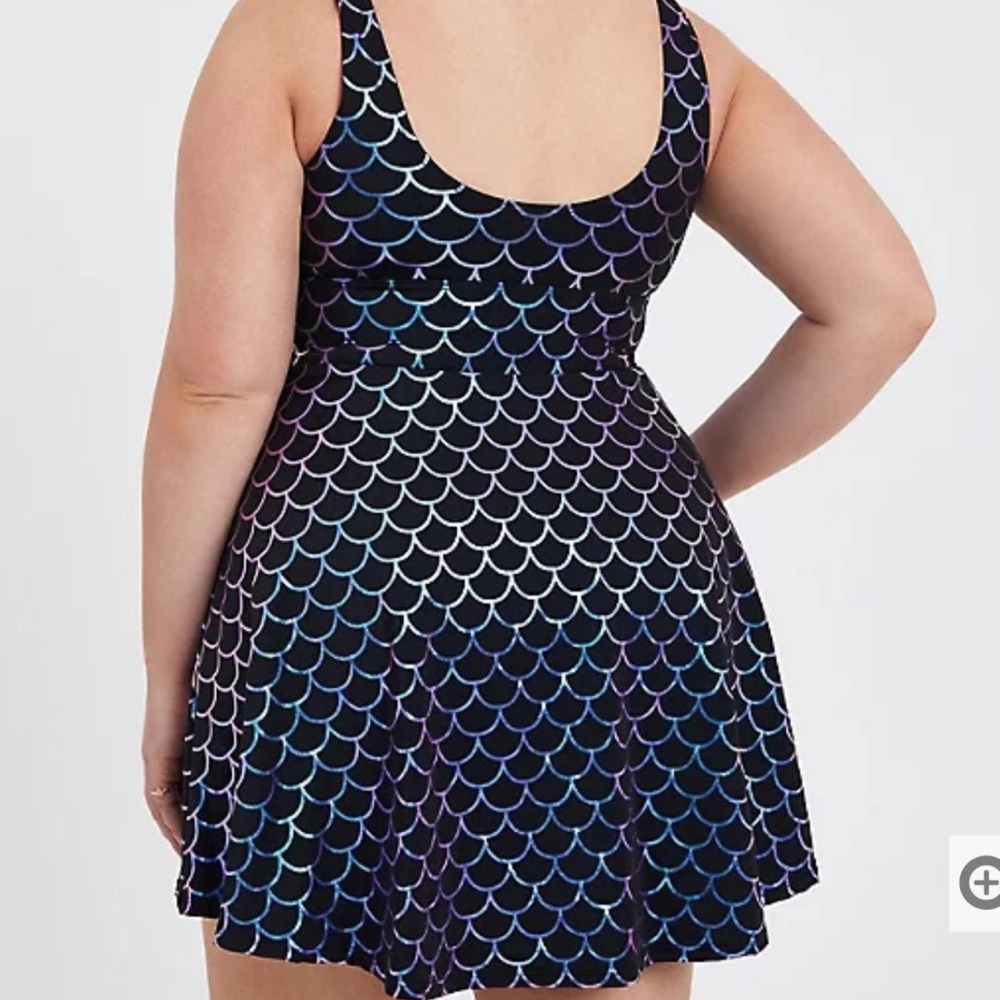 Torrid Mermaid Scoop Neck Swim Dress - Picture 3 of 3